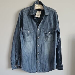 Men's Blue Striped Shirt